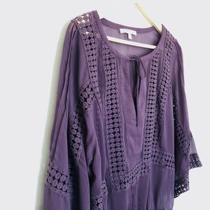 Daniel Rainn Purple Lace Top M